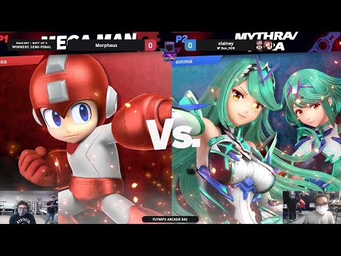 Flynn's Arcade 042 Winners Semis - Morpheus (Megaman) Vs. slainey (Pyra Mythra) SSBU ULTIMATE
