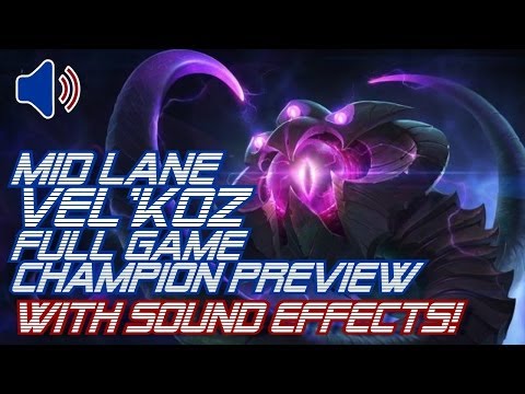 LoLPoV - Mid Lane Vel'Koz FULL GAME Champion Preview Gameplay (League of Legends Live Commentary)