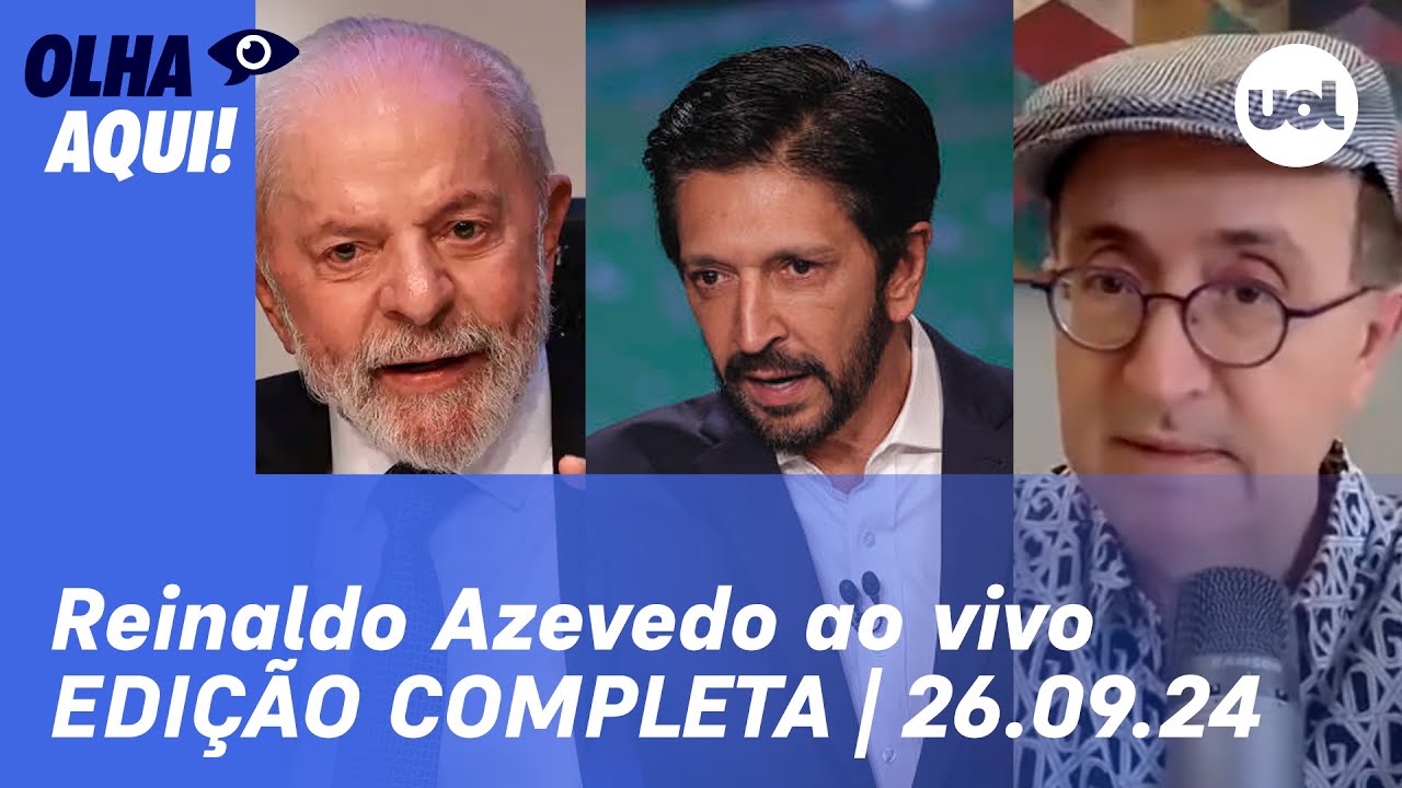 Reinaldo Azevedo analisa Marçal x Nunes; bets e Bolsa Família; Israel x Líbano e + notícias ao vivo