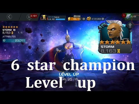 storm (6 star champion) level up and game play marvel contest of champion