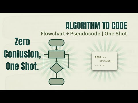 Algorithm Flowchart Pseudocode Explained Programming Basics One Shot Tutorial Tech Education