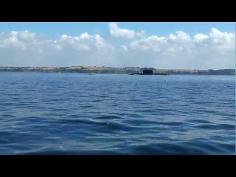 Rysk ubåt går genom öresund. Russian submarine. Russian spy?
