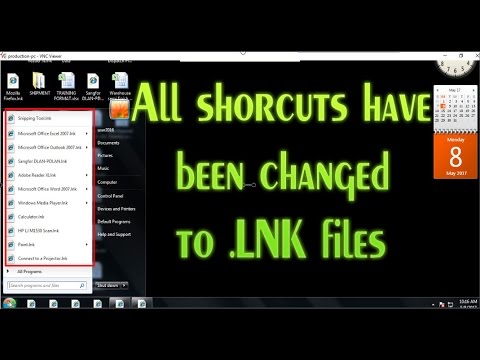 All desktop shorcuts icon have been changed to LNK files - How to Fix