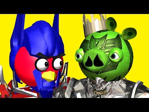 ANGRY BIRDS as TRANSFORMERS ♫ 3D animated  movie mashup pt.2  ☺ FunVideoTV - Style ;-))
