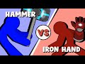 Supreme Duelist Stickman Animation Hammer Vs IronHand