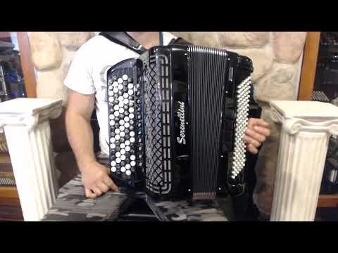 SERE454CONVCBK - Black Serenellini 454 Chromatic Button Accordion C Converter LMMH 82 120 $7999