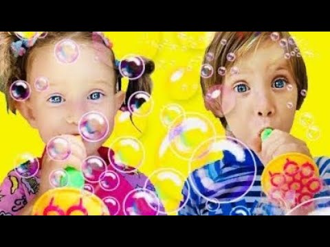 Bubbles Song Nursery Rhymes kids song  by Melisa and Emir