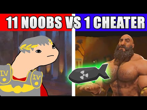Can 11 noobs beat 1 CHEATER in Civ 6?