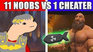 Can 11 noobs beat 1 CHEATER in Civ 6?