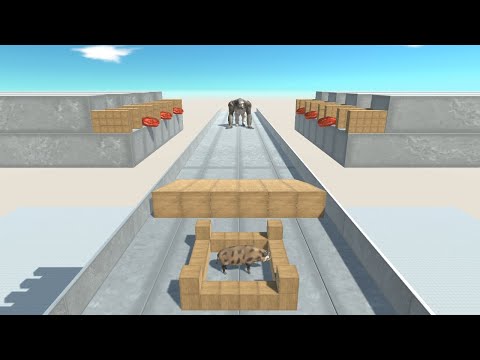 Shooting TITANOBOA Trap as Pig Protector vs ALL UNITS Animal Revolt Battle Simulator