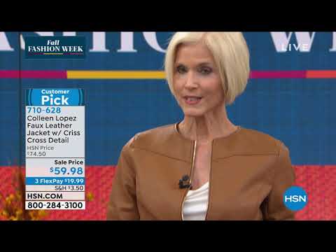 Colleen Lopez Faux Leather Jacket with Criss Cross Detail