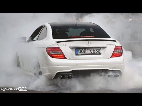 Huge Burnout in a Modified Mercedes C63 AMG