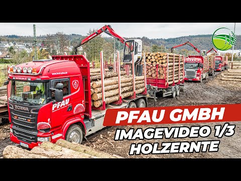 Holzernte bei PFAU | KOMATSU u. PONSSE Harvester & Rückezüge | Imagevideo Teil 1