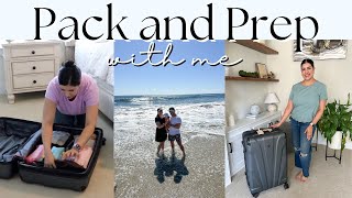 PACK AND PREP WITH ME | Pack for Vacation | 10-minute Mom Makeup Routine