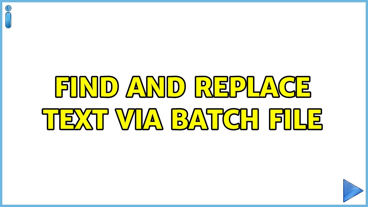 Find and replace text via batch file