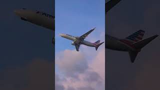 American Airlines blast off into sunset. #sunset #aviation #motivation #shorts #caribbeanisland