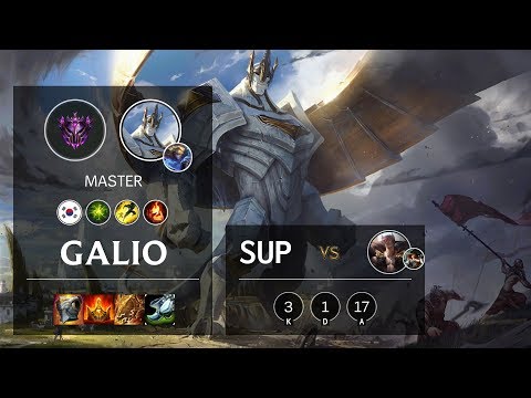 Galio Support vs Sett - KR Master Patch 10.9