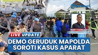 Soroti Kasus Libatkan Aparat, Gabungan Mahasiswa Unjuk Rasa di Depan Mapolda Kalsel Banjarbaru
