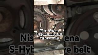 How to replace Nissan Serena S-Hybrid drive belt. #automotive #mechanic #nissanserena #nissan
