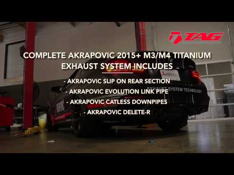 Akrapovic 2015+ BMW M4 & M3 Catless Downpipes with Evolution Titanium Exhaust | TAG Motorsports