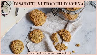 BISCOTTI AI FIOCCHI D'AVENA FATTI IN CASA FRIABILI | Ricetta come quelli Ikea !