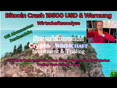 Bitcoin Crash 19500 USD & Warnung #bitcoin #usmarket #fed #crypto #trading #crash #wirtschaft