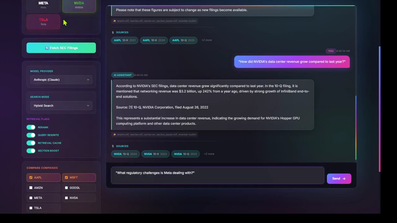 MAG7 SEC Filings Analyzer — Agentic Financial Intelligence Platform
