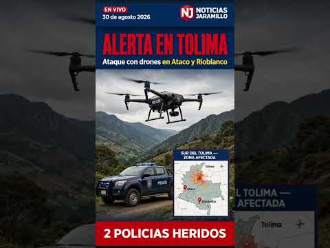 Alerta Tolima: atacan con drones a policía en atacó y rio blanco
