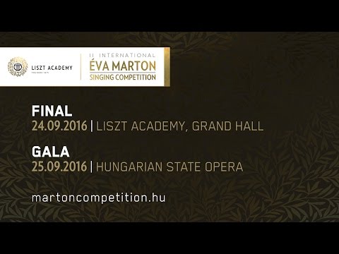 II International Éva Marton Singing Competition 19-25 September 2016