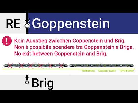 BLS Ansage » RE Goppenstein • kein Ausstieg zwischen Goppenstein und Brig | SLBahnen