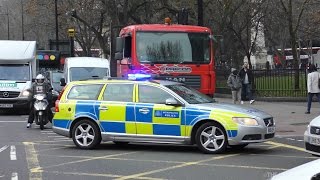London Police Car responding stuck in traffic