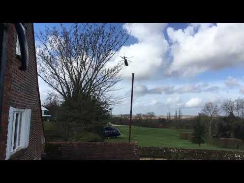 Really big helicopter going to Cheltenham races