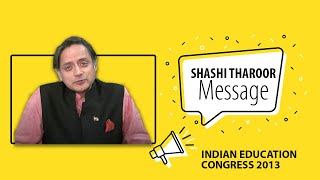 Shashi Tharoor, Minister of State for Human Resource Development : Indian Education Congress 2013 image