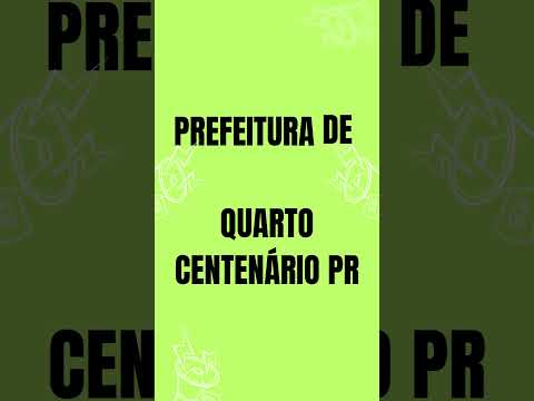 Concurso Quarto Centenário. PR- Aulas deste certame já disponível no canal.