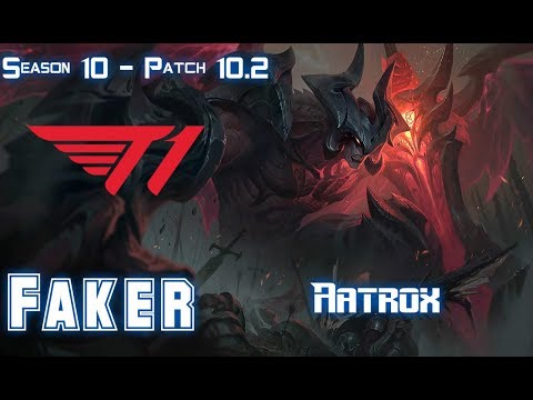 T1 Faker AATROX vs PANTHEON Mid - Patch 10.2 KR Ranked