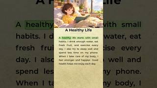 A Healthy Life 🌿 | Easy English Reading Practice for Beginners #Shorts