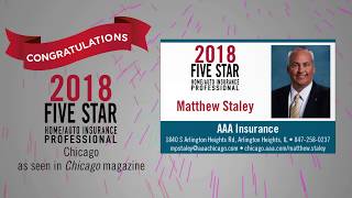 Chamber Member Wins 2018 Five Star Chicago Home Auto Insurance Professional Matthew Staley