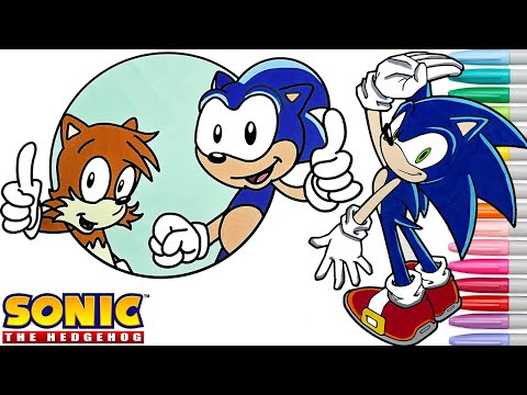 Then Vs Now Sonic Coloring Pages | Rainbow Splash