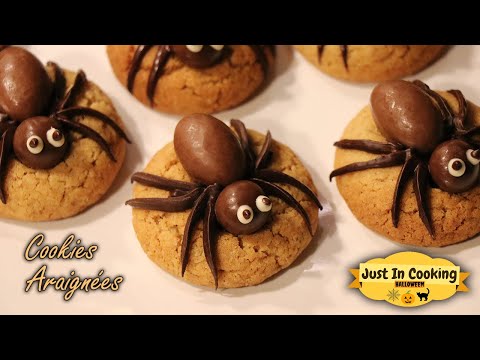 Halloween Peanut Butter Spider Cookies (Two Versions)