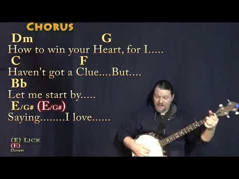 Hello (Lionel Richie) Banjo Cover Lesson in Am with Chords/Lyrics