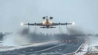 BOEING 707 DEPARTURE WITH AMAZING SOUND + EUROFIGHTER TOUCH AND GO (4K)