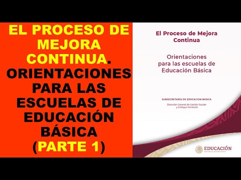 Soy Docente: EL PROCESO DE MEJORA CONTINUA. ORIENTACIONES PARA EDUCACIÓN BÁSICA (PARTE 1)