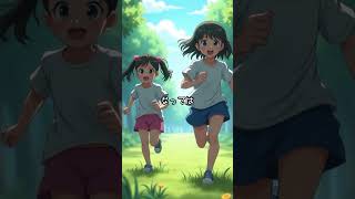 運動会で走る子