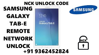How to Unlock ATT Samsung Tab E SM T377 Instant Factory Sim Network Unlock Pin