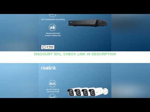 Reolink 4K Security Camera System 8MP 24/7 Recording PoE IP Cam CCTV Video Surveillance Camera NVR K
