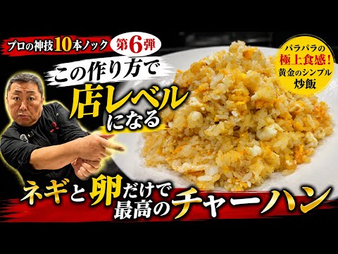 【神技】究極のしっとりパラパラ炒飯　卵とネギだけで店レベルに