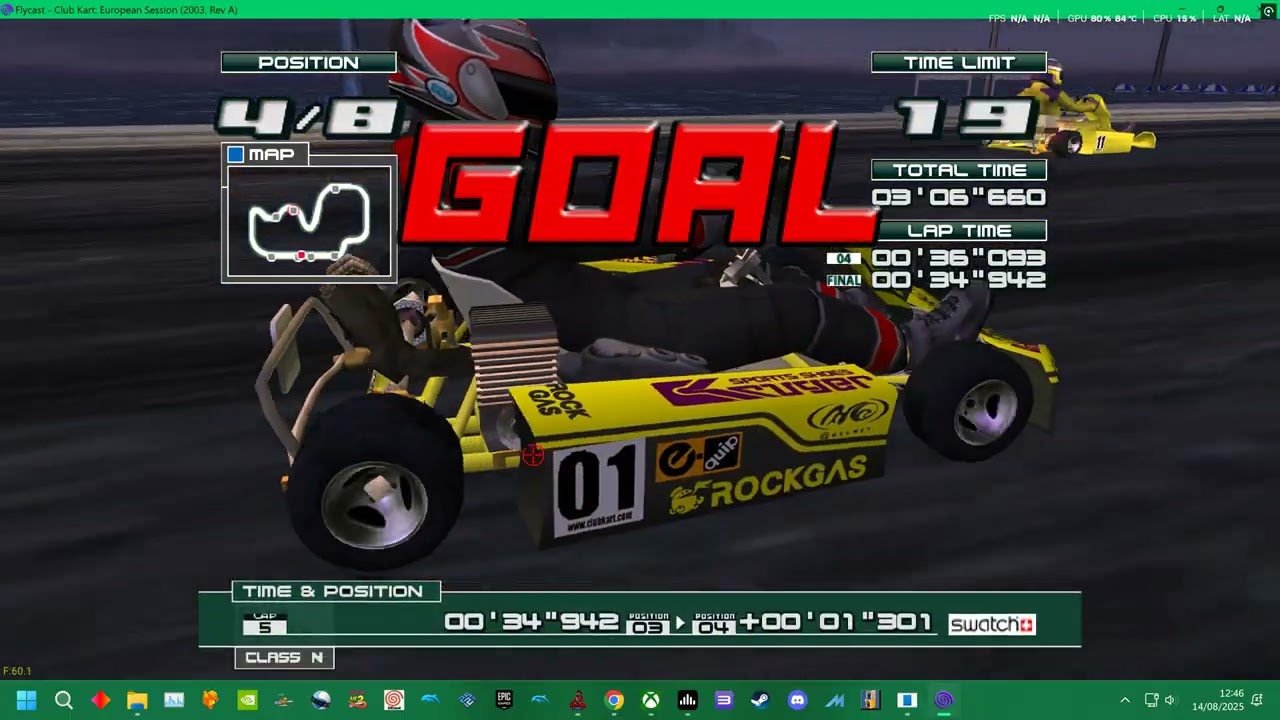 SEGA NAOMI FLYCAST 4K - club kart EUROPEAN SESSION 2000 - CLASS NOVICE - COTE D AZUR 1-4