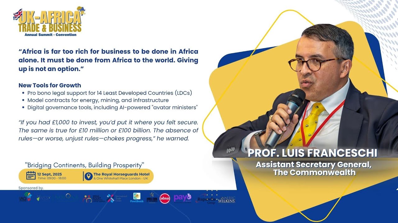 “Africa Is Too Rich for Business to Be Done In Africa” | Prof. Louis Franceschi #UKAfricaSummit2025