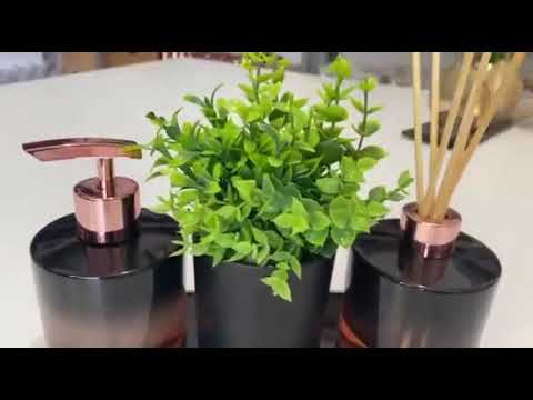 ANGÉLICA ARTE E LUXO - KIT LAVABO PICOLO PRETO DEGRADE ROSE GOLD 250ML