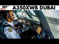 Piloting Airbus A350XWB Into Dubai Cockpit Views